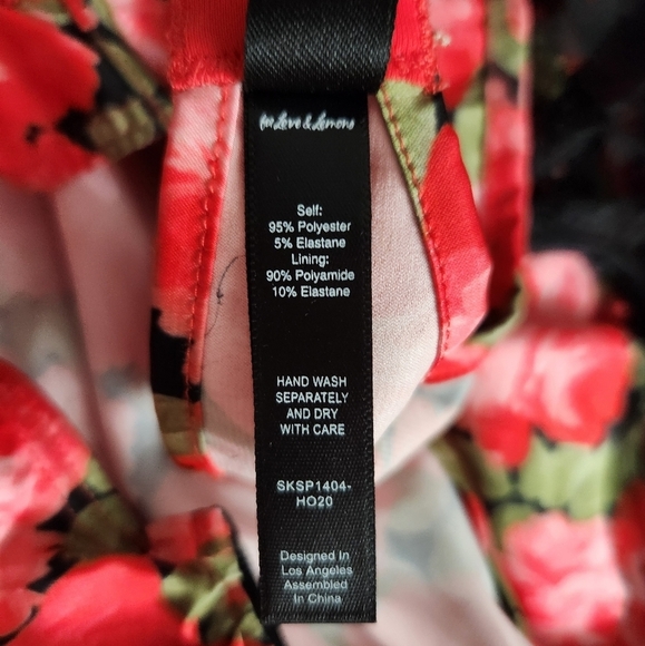 For Love And Lemons Floral Ruched Mini Dress Womens Size Small - Picture 14 of 14